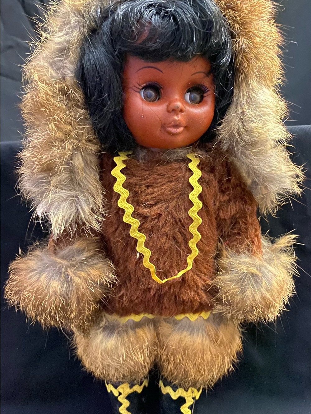 1988 Carlson Doll 8” Inuit The People Eskimo Doll Made In The USA.